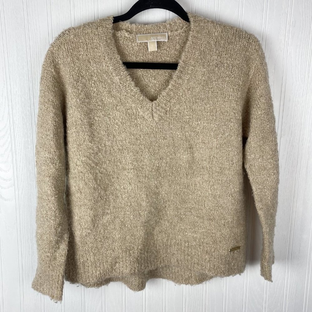 Michael‎ Kors Sweater Cream Wool Blend Size Small